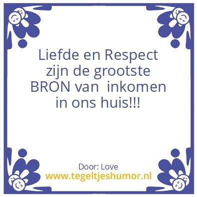 Tegeltje: Love