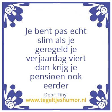 Tegeltje: Slim