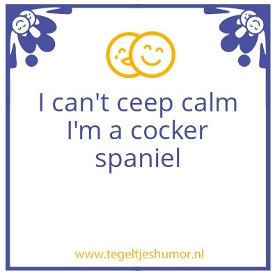 Tegeltje: I can’t ceep calm