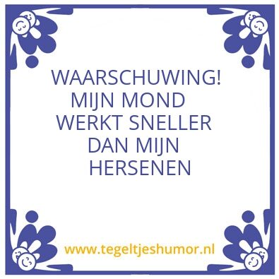 Tegeltje: Waarschuwing