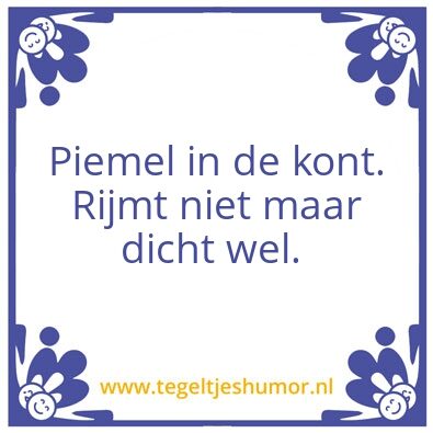 Tegeltje: Meesterwerk