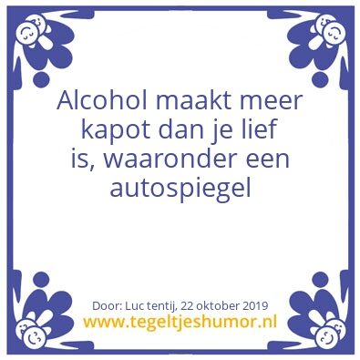 Tegeltje: Openbare dronkenschap