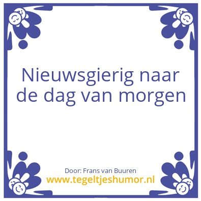 Tegeltje: Frans van Buuren