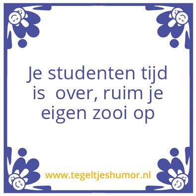 Tegeltje: zooi opruimen