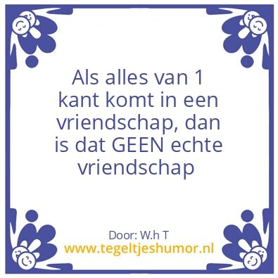 Tegeltje: Vriendschap