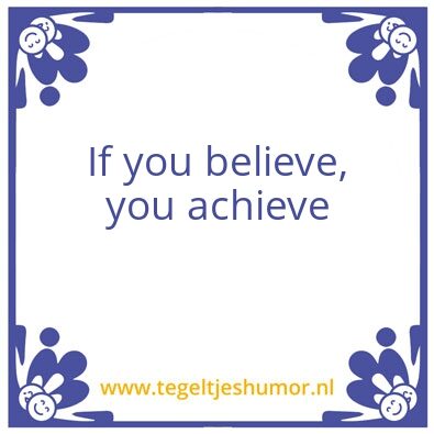 Tegeltje: Succes