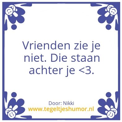 Tegeltje: Vrienden