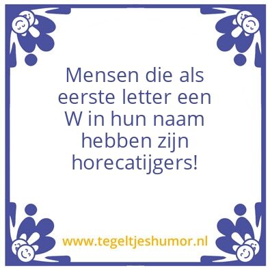 Tegeltje: Horecatijger