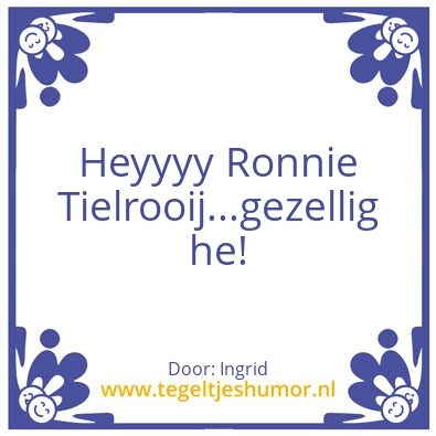 Tegeltje: Rondom
