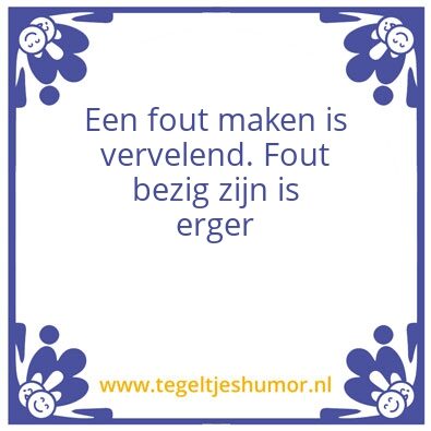 Tegeltje: Fouten