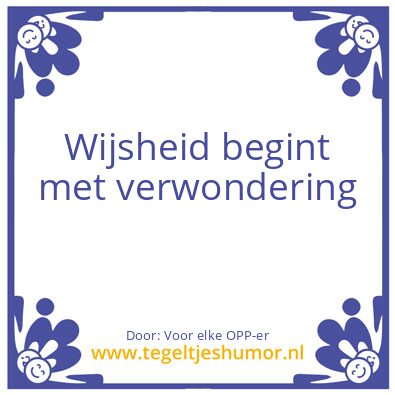Tegeltje: Doe er je voordeel mee