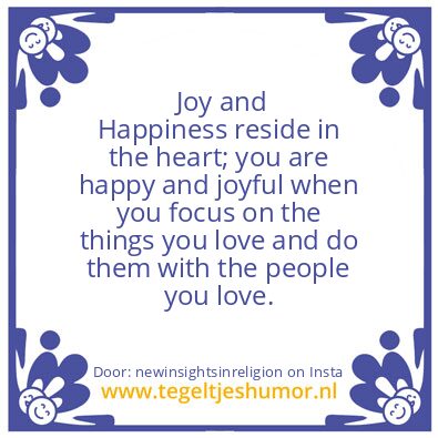 Tegeltje: Joy and happiness