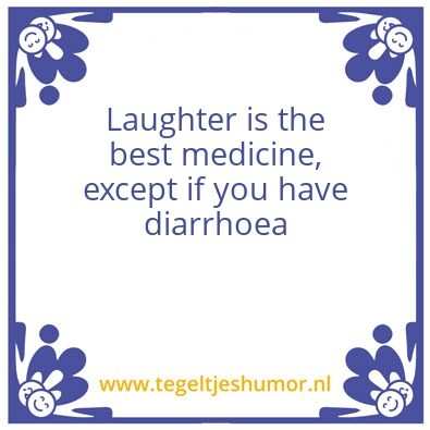 Tegeltje: lachen