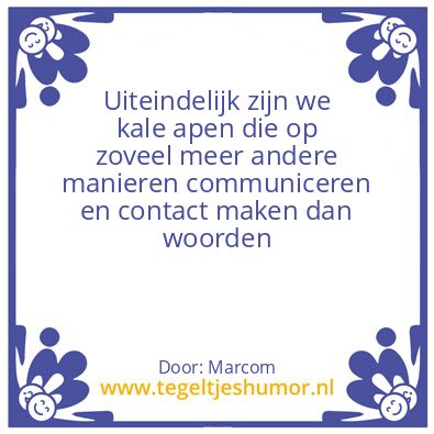 Tegeltje: Kale Apen