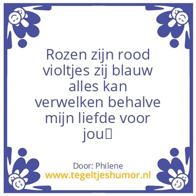 Tegeltje: Love
