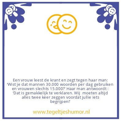 Tegeltje: Een vrouw leest de krant