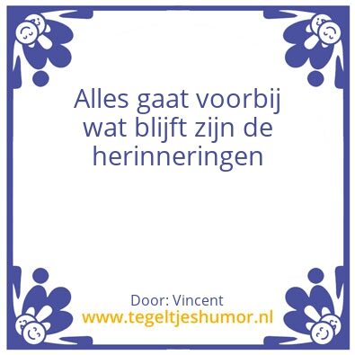 Tegeltje: Voorbij