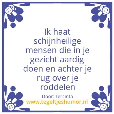 Tegeltje: Schijnheilig