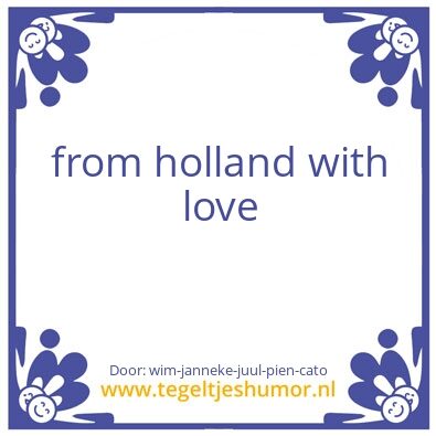 Tegeltje: holland