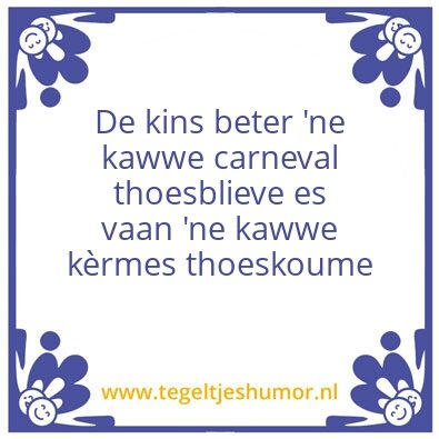 Tegeltje: Corona-carneval