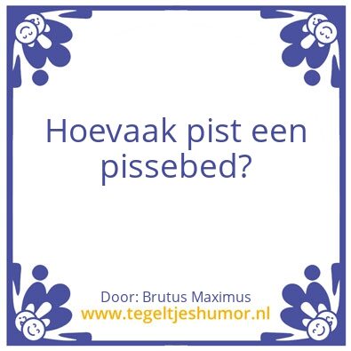 Tegeltje: Pissen