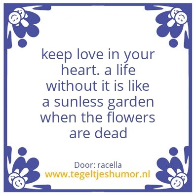 Tegeltje: liefdes quote