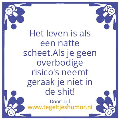 Tegeltje: Het leven
