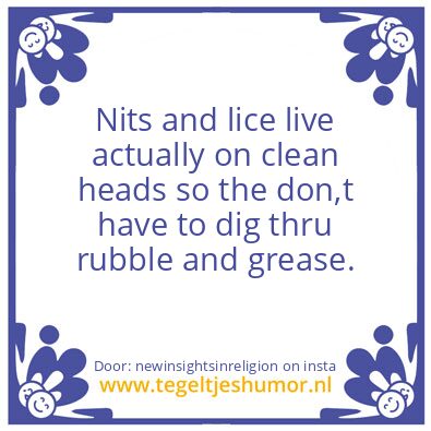Tegeltje: Now You Know.