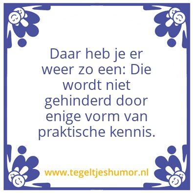 Tegeltje: Geen