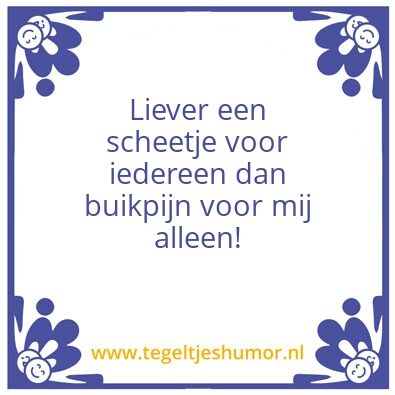 Tegeltje: Humor
