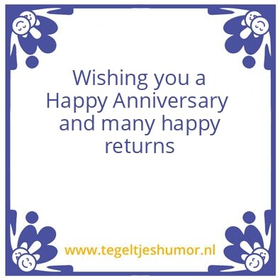 Tegeltje: Anniversary