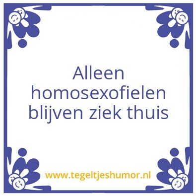Tegeltje: Homo