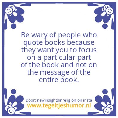 Tegeltje: people who quote books