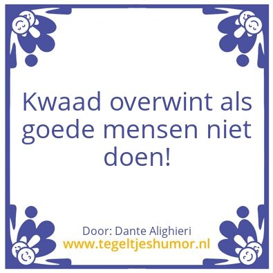 Tegeltje: De goede mensen