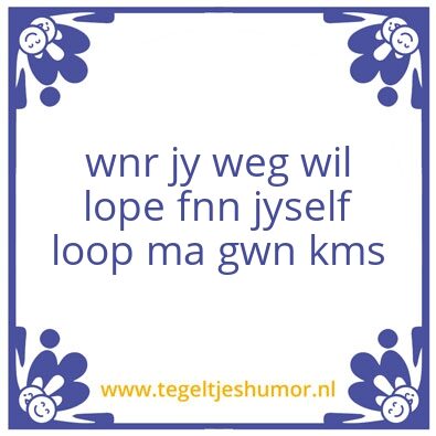 Tegeltje: Weglooper