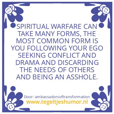 Tegeltje: Spiritual Warfare