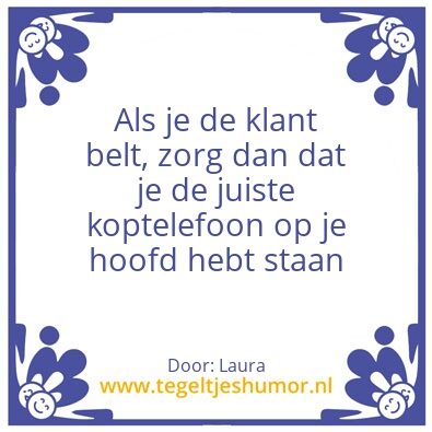 Tegeltje: Koptelefoon