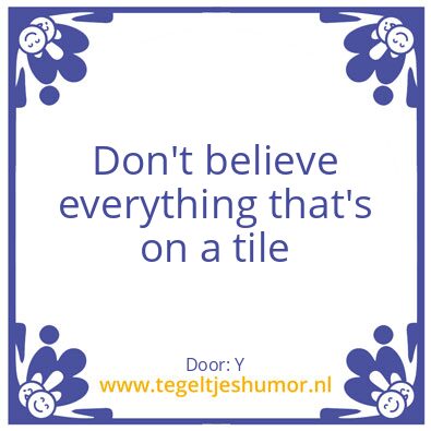 Tegeltje: X