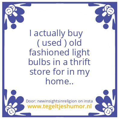 Tegeltje: Second hand ..