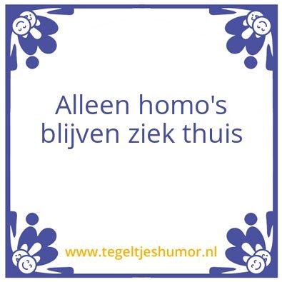 Tegeltje: Homo