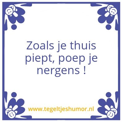 Tegeltje: Schijtert