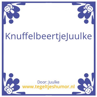 Tegeltje: Knuffelbeertje