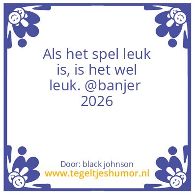 Tegeltje: kankerneger