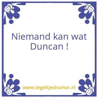 Tegeltje: ’n Robertje