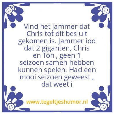 Tegeltje: Echt waar