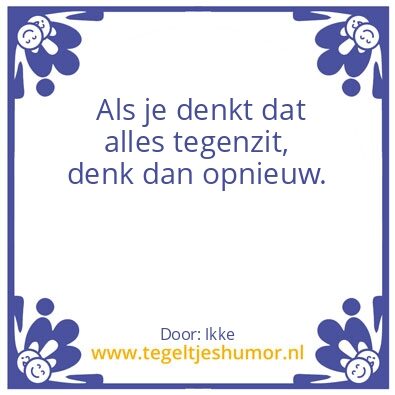 Tegeltje: Tegenslag
