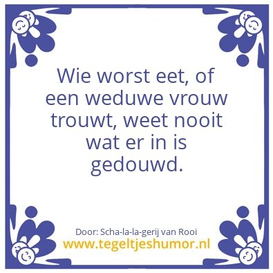 Tegeltje: Weduwe vrouw
