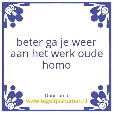 Tegeltje: luiwammes