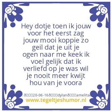 Tegeltje: ðŸ’™20-06-16ðŸ’™dylanðŸ’™ameli