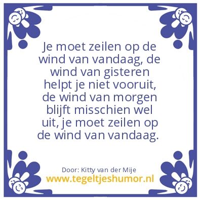 Tegeltje: Zeilen op de wind – Andre van